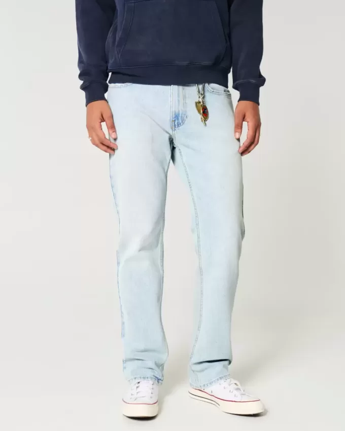 Jeans dritti lavaggio chiaro