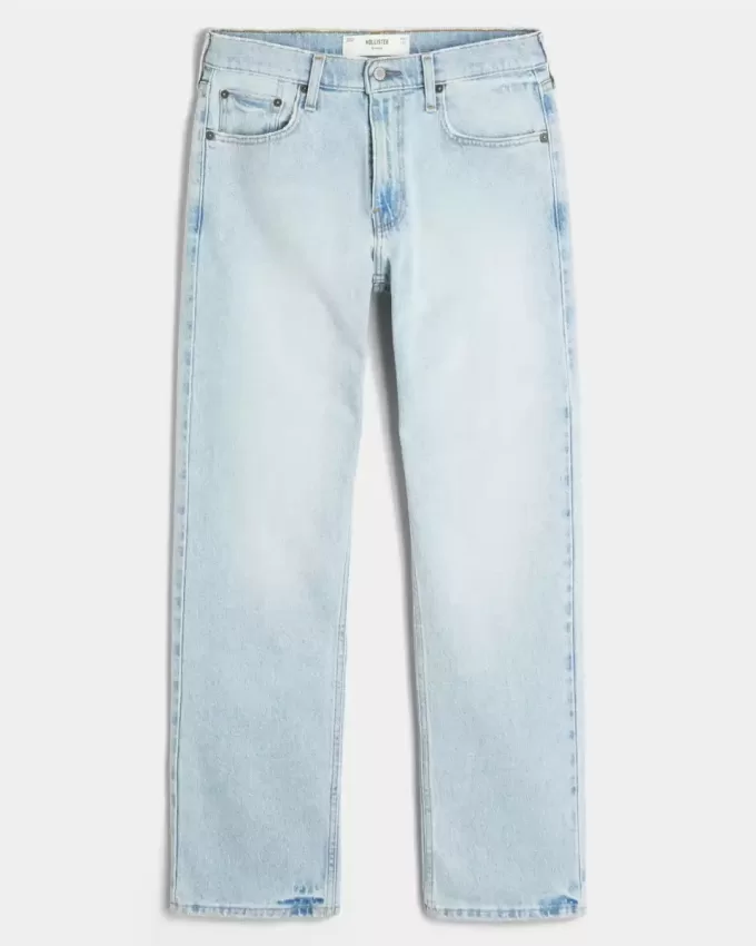 Jeans dritti lavaggio chiaro