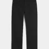 Jeans dritti neri anti-sbiadimento