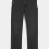 Jeans dritti neri lavati