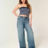 Jeans larghi a vita alta