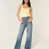 Jeans larghi a vita alta