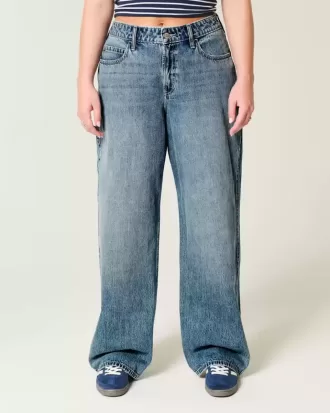 Jeans larghi a vita alta