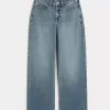 Jeans larghi a vita alta