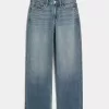Jeans larghi a vita alta