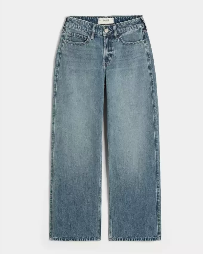 Jeans larghi a vita alta