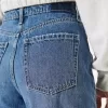 Jeans larghi a vita alta con lavaggio medio