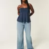 Jeans larghi a vita alta e curvy