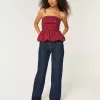 Jeans larghi a vita bassa con lavaggio scuro