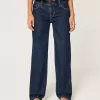 Jeans larghi a vita bassa con lavaggio scuro