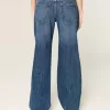 Jeans larghi a vita bassa con lavaggio scuro
