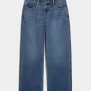 Jeans larghi a vita bassa con lavaggio scuro
