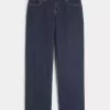 Jeans larghi a vita bassa con lavaggio scuro