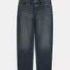 Jeans larghi a vita bassa con lavaggio scuro