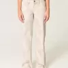 Jeans larghi a vita bassa con stampa Doe