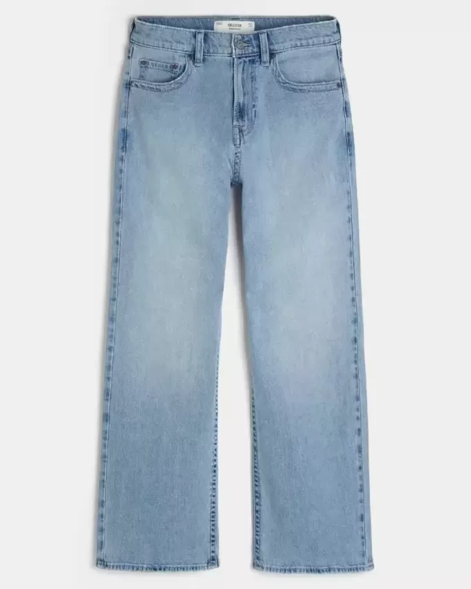 Jeans larghi bootcut lavaggio chiaro