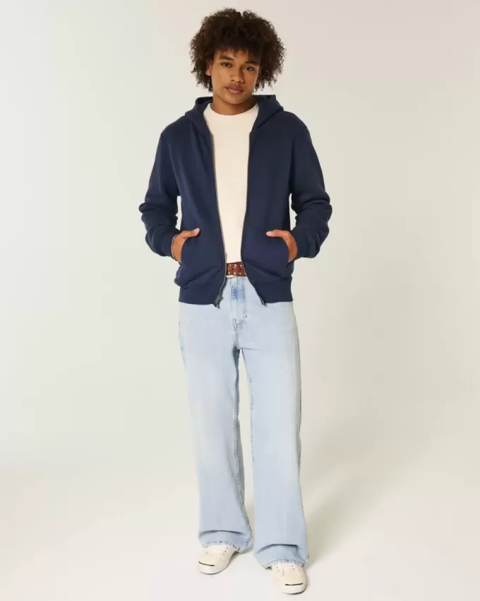 Jeans larghi bootcut lavaggio chiaro