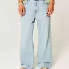 Jeans larghi bootcut lavaggio chiaro