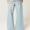 Jeans larghi bootcut lavaggio chiaro