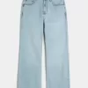 Jeans larghi bootcut lavaggio chiaro