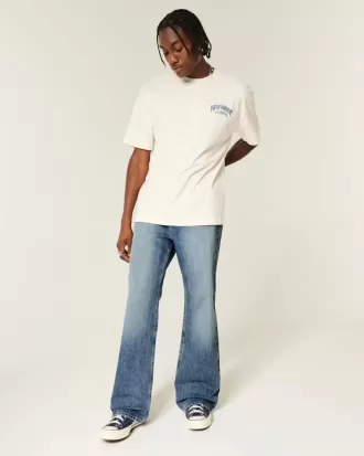 Jeans larghi bootcut lavaggio medio