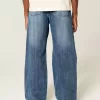 Jeans larghi bootcut lavaggio medio