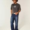 Jeans larghi bootcut lavaggio scuro