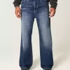Jeans larghi bootcut lavaggio scuro