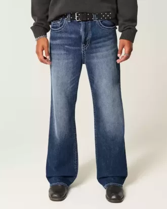 Jeans larghi bootcut lavaggio scuro