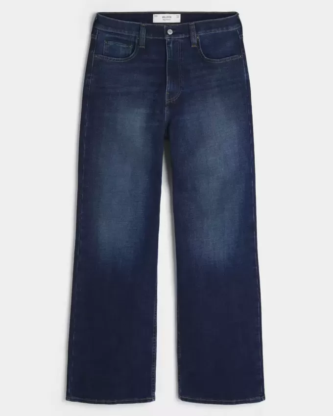 Jeans larghi bootcut lavaggio scuro