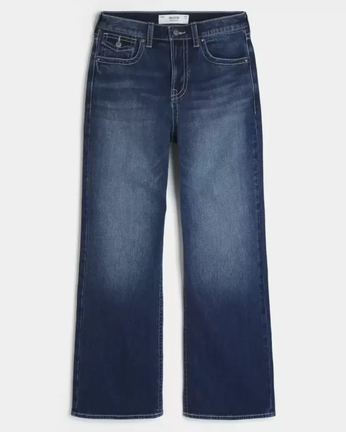 Jeans larghi bootcut lavaggio scuro