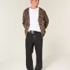 Jeans larghi borchiati neri lavati