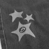 Jeans larghi con grafica a stella nera lavata
