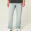 Jeans larghi con grafica Downforce Racing Light Wash