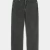Jeans larghi con logo grafico nero lavato