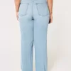 Jeans larghi Curvy a vita ultra alta e lavaggio medio