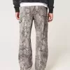 Jeans larghi da carpentiere mimetici