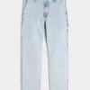 Jeans larghi da pittore con lavaggio chiaro