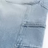 Jeans larghi da pittore con lavaggio chiaro