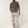 Jeans larghi da pittore stile skater mimetico