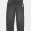 Jeans larghi da skater con grafica Joker e carte da gioco nere lavate