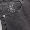 Jeans larghi da skater con grafica Joker e carte da gioco nere lavate