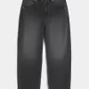 Jeans larghi da skater con logo grafico nero lavato