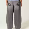 Jeans larghi da skater grafico