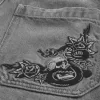 Jeans larghi da skater grafico