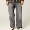 Jeans larghi da skater grigi lavati