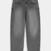 Jeans larghi da skater grigi lavati