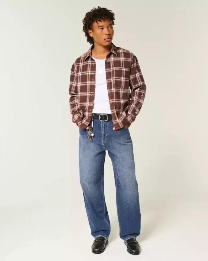 Jeans larghi da skater lavaggio scuro