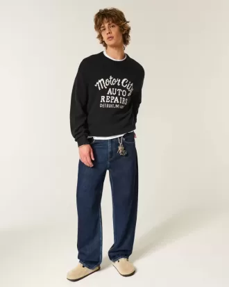 Jeans larghi da skater lavaggio scuro