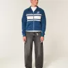 Jeans larghi da skater neri lavati
